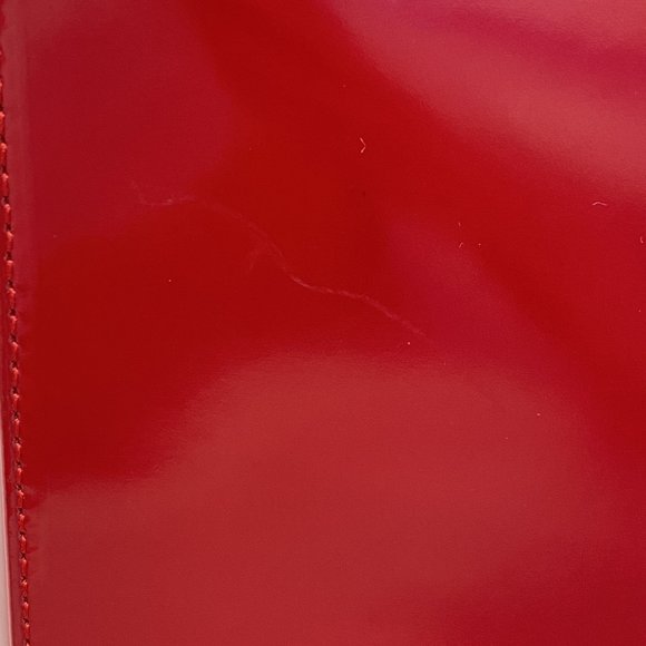 Christian Dior Handbag Cannage Enamel Red Women's - Picture 13 of 16